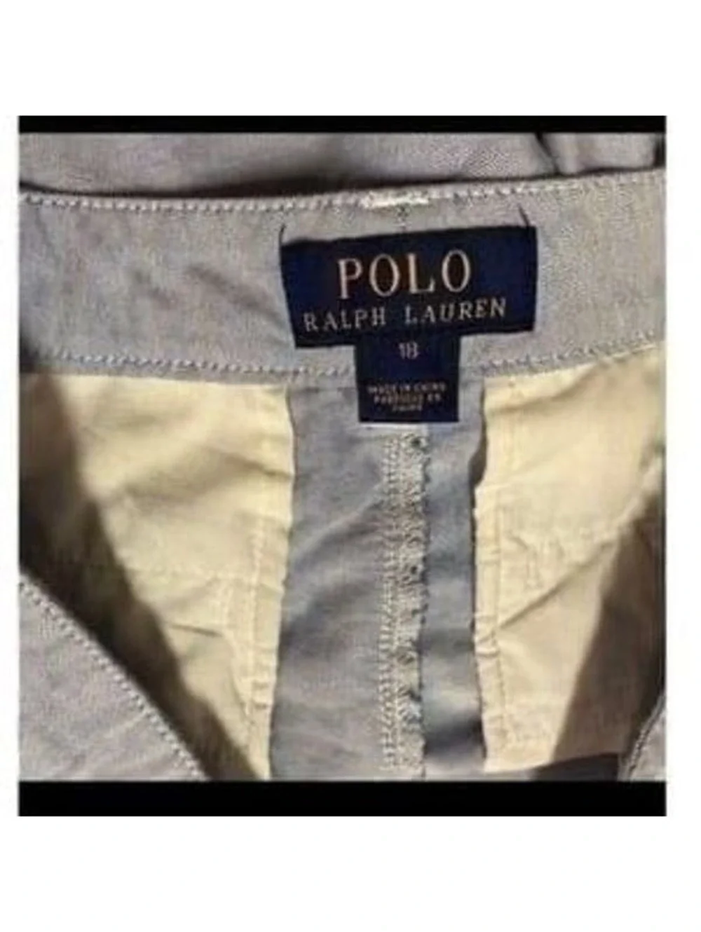2 Pair Set Ralph Lauren Polo Blue Oxford Cotton Preppy Dress Shorts 18 20